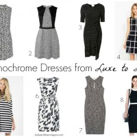Monochrome Dresses from Luxe to Less