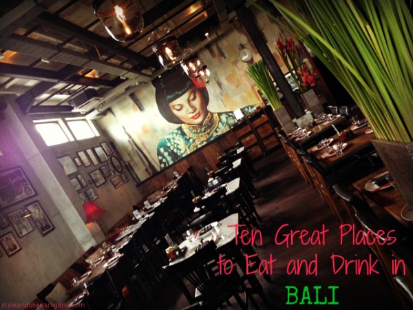 Style and Shenanigans Bali Eat & Drink Post Graphic