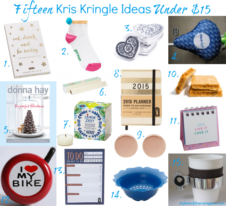 15 Kris Kringle Ideas Under $15 for Christmas 2014 - Style &amp; Shenanigans