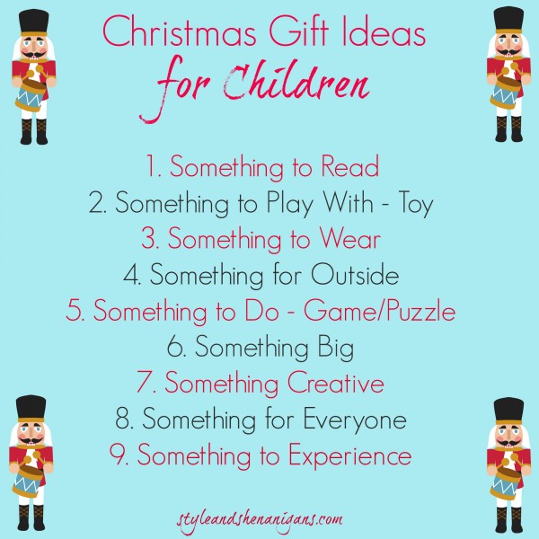 Style and Shenanigans Christmas Gift Ideas for Children - Graphic