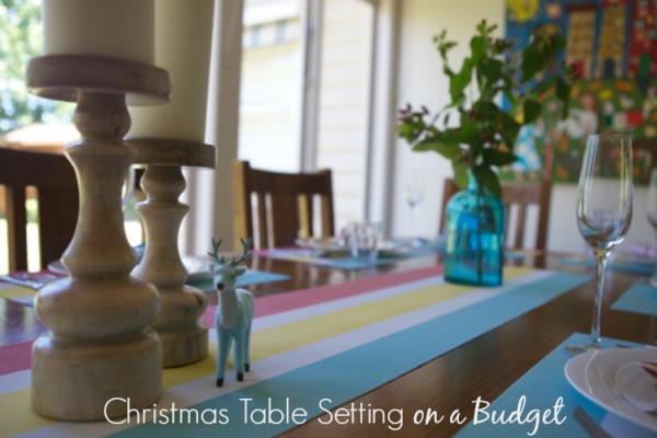 Christmas Table Setting on a Budget Graphic