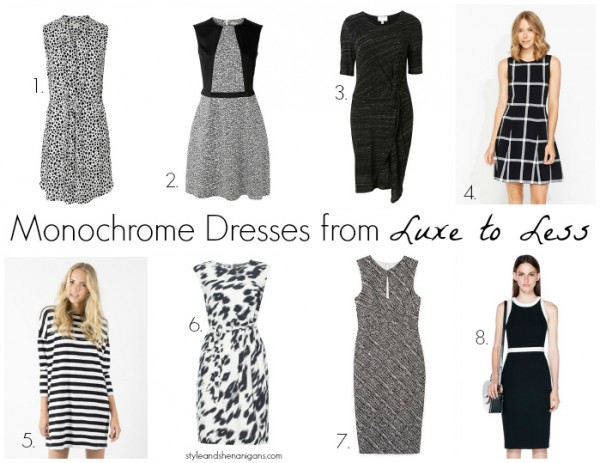 Monochrome Dresses from Luxe to Less