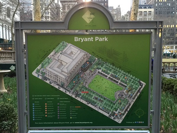 Map of Bryant Park