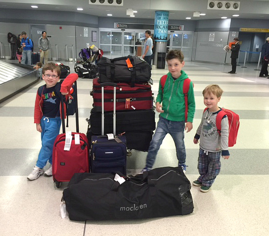 family travel luggage