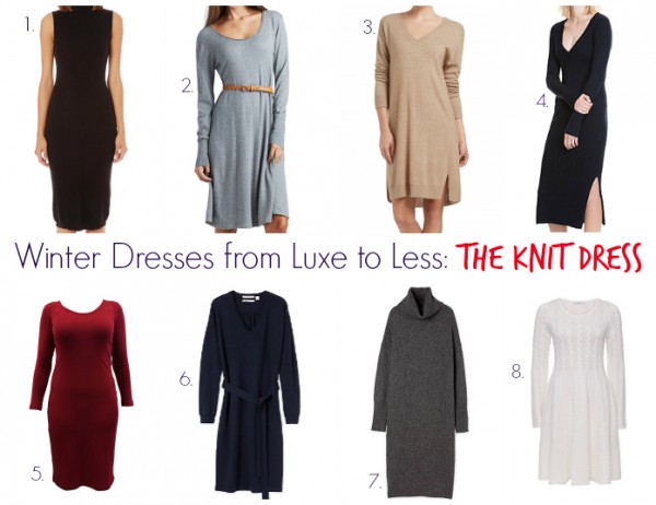 Winter Dresses from Luxe to Less - The Knit Dress