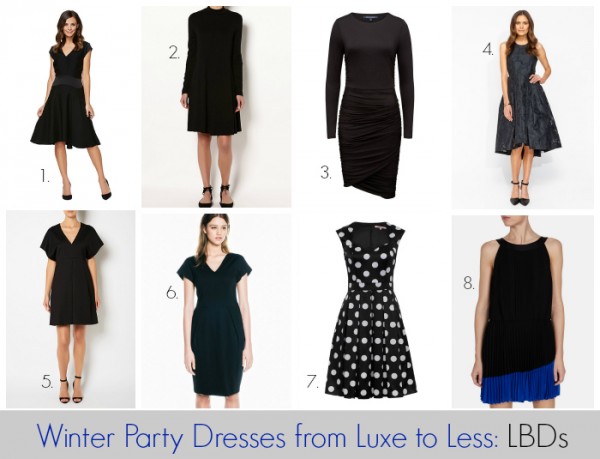 Winter Party Dresses from Luxe to Less - LBDs