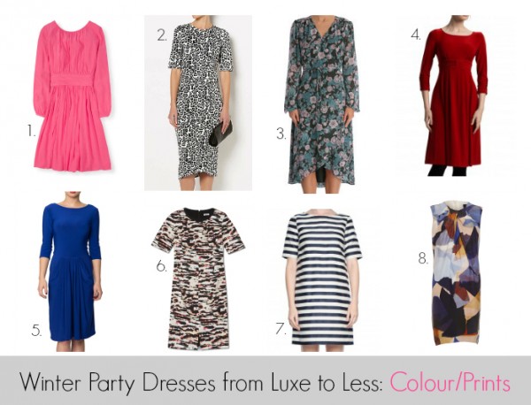 Winter Party dresses from luxe to less - prints