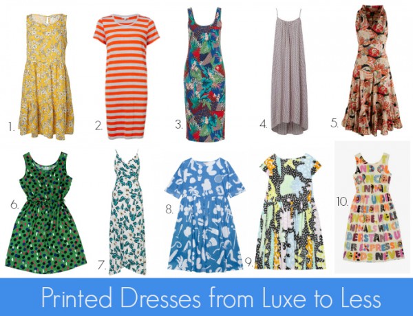 Printed Dresses from Luxe to Less Casual 600x459