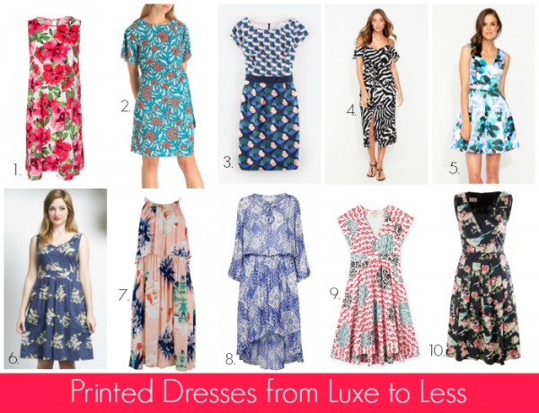 Printed Dresses from Luxe to Less = Dressy