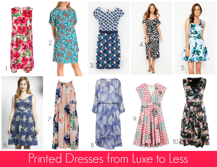 Summer Dresses from Luxe to Less: Printed Dresses - Style & Shenanigans