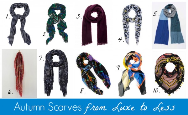 Autumn Scarves from Luxe to Less