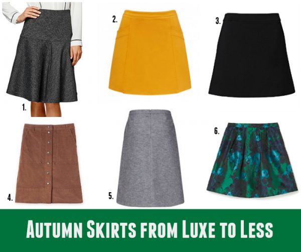 Autumn Skirts from Luxe to Less - A-Line & Full