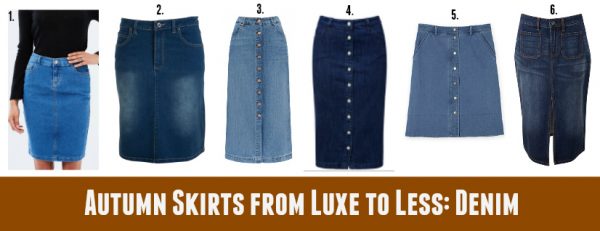 Autumn Skirts from Luxe to Less - Denim